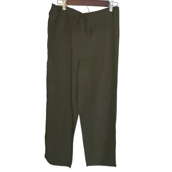 Scenario,36 duster jacket,38 elastic waist wide leg Embroidered Linen pant Suit - Picture 6 of 11